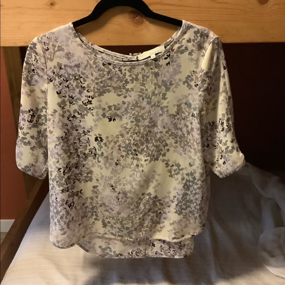 Monk & lou floral blouse, button-back, size XXS